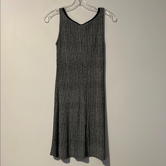 Black and‎ Gray Sleeveless Sheath Midi Dress Made in U.S.A - Picture 3 of 4